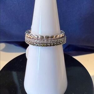 Chic Silver Stacking Rings Set